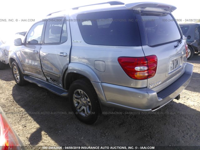 5TDBT48A93S171593 - 2003 TOYOTA SEQUOIA LIMITED SILVER photo 3