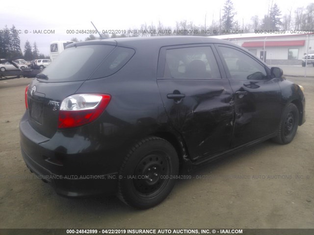 2T1KE40E99C014933 - 2009 TOYOTA COROLLA MATRIX S BLACK photo 4