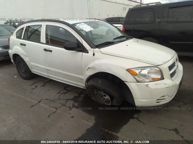 1B3HB28B87D549500 - 2007 DODGE CALIBER WHITE photo 1