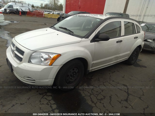 1B3HB28B87D549500 - 2007 DODGE CALIBER WHITE photo 2