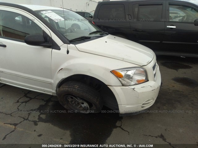 1B3HB28B87D549500 - 2007 DODGE CALIBER WHITE photo 6