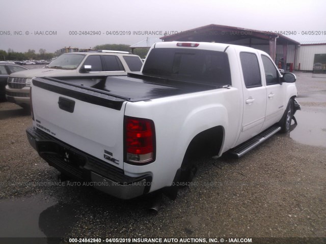 3GTRCWE0XAG233682 - 2010 GMC SIERRA C1500 SLT WHITE photo 4