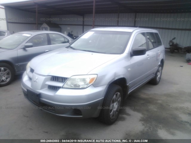 JA4LX31F85U041273 - 2005 MITSUBISHI OUTLANDER LS SILVER photo 2