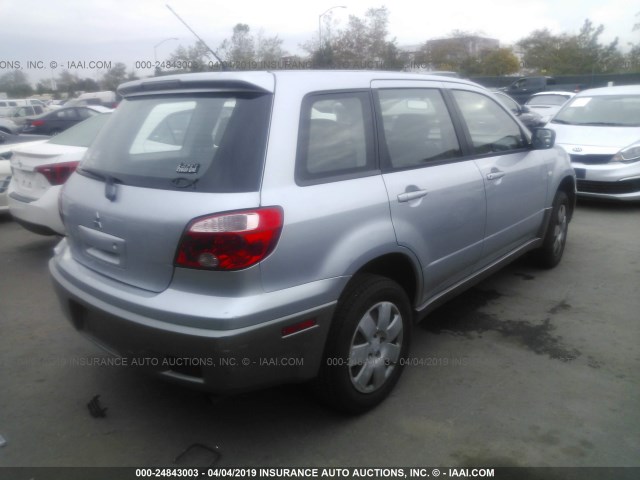 JA4LX31F85U041273 - 2005 MITSUBISHI OUTLANDER LS SILVER photo 4