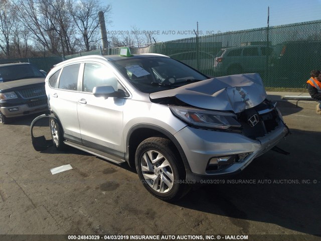 2HKRM4H7XFH636120 - 2015 HONDA CR-V EXL SILVER photo 1