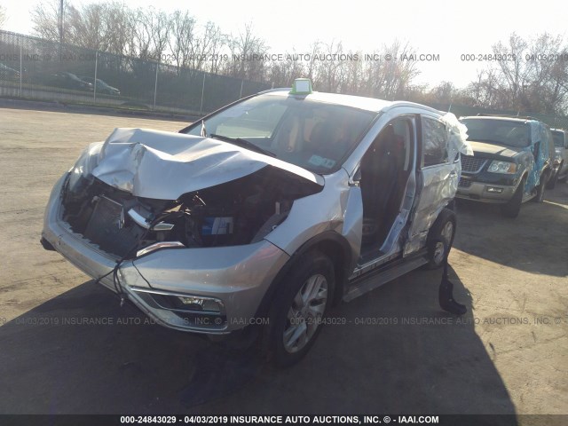 2HKRM4H7XFH636120 - 2015 HONDA CR-V EXL SILVER photo 2