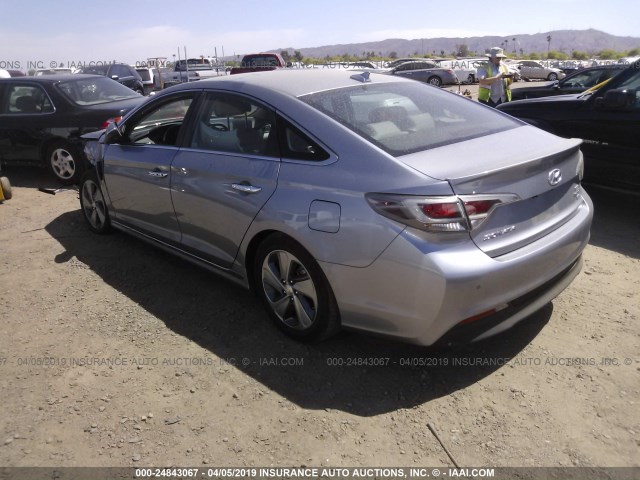 KMHE54L27GA021410 - 2016 HYUNDAI SONATA PLUG-IN HYBRID/LIMITED GRAY photo 3