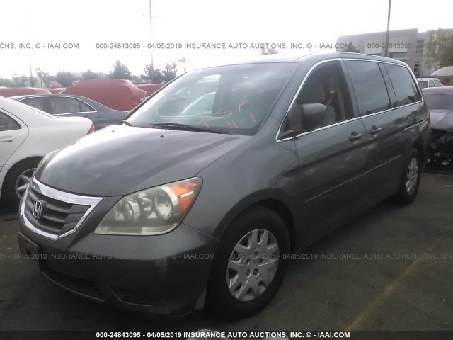 5FNRL38238B039216 - 2008 HONDA ODYSSEY LX GRAY photo 2