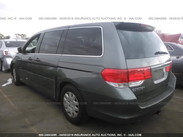 5FNRL38238B039216 - 2008 HONDA ODYSSEY LX GRAY photo 3