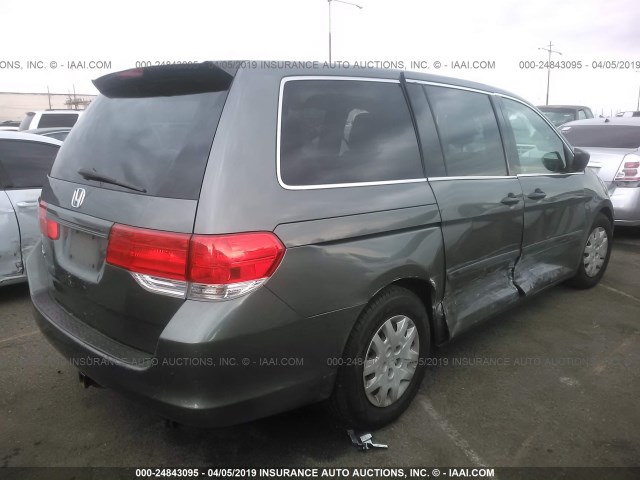 5FNRL38238B039216 - 2008 HONDA ODYSSEY LX GRAY photo 4