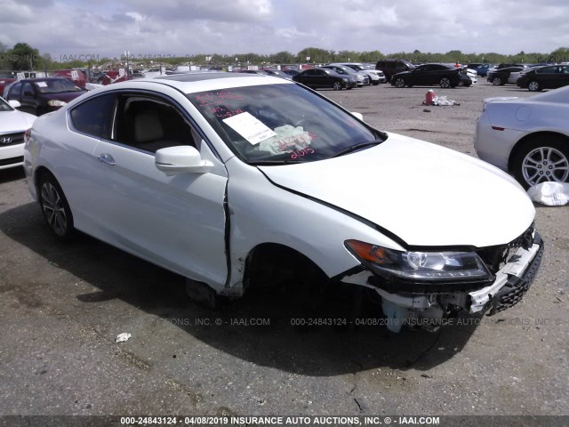 1HGCT2B87FA001640 - 2015 HONDA ACCORD EXL WHITE photo 1