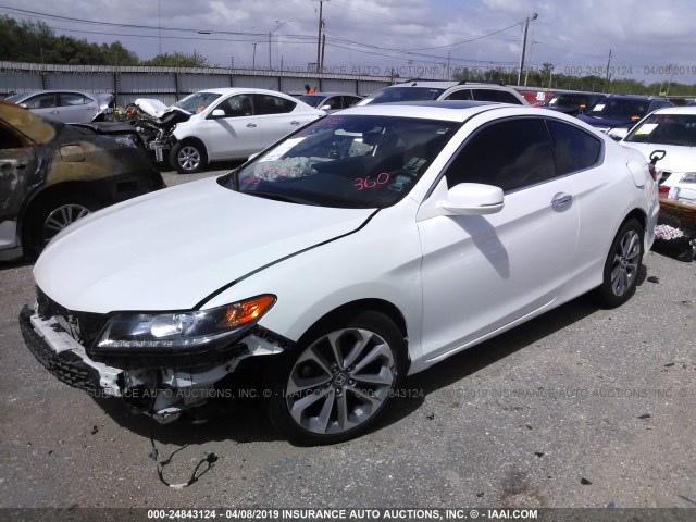 1HGCT2B87FA001640 - 2015 HONDA ACCORD EXL WHITE photo 2