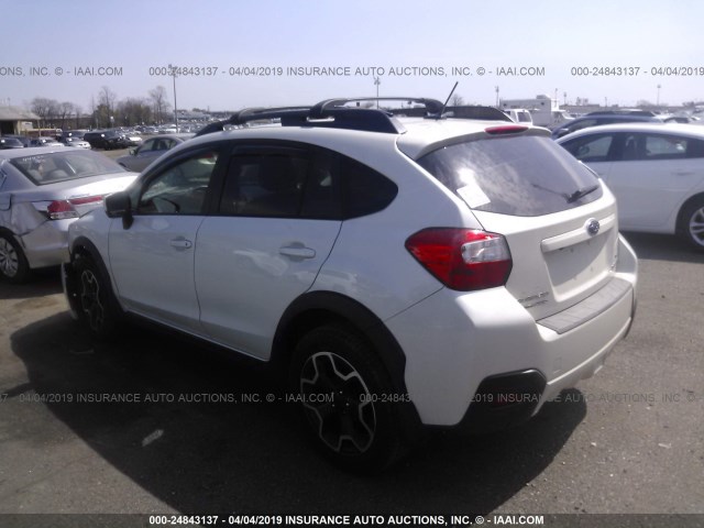 JF2GPAKC0D2893967 - 2013 SUBARU XV CROSSTREK 2.0 LIMITED WHITE photo 3