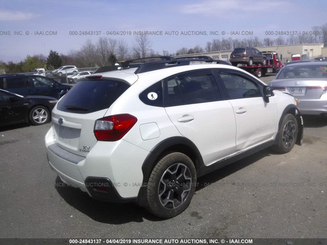 JF2GPAKC0D2893967 - 2013 SUBARU XV CROSSTREK 2.0 LIMITED WHITE photo 4