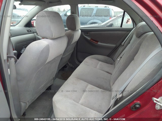 1NXBR30E15Z368582 - 2005 TOYOTA COROLLA CE/LE/S RED photo 8