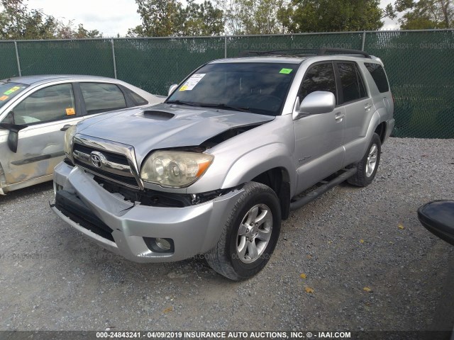 JTEZU14R580101441 - 2008 TOYOTA 4RUNNER SR5/SPORT SILVER photo 2