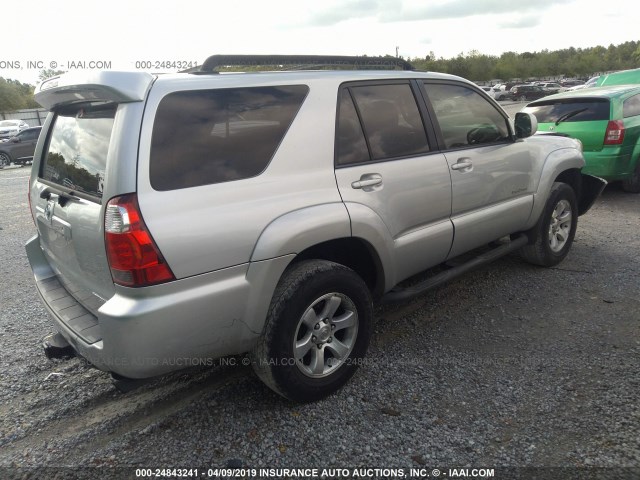 JTEZU14R580101441 - 2008 TOYOTA 4RUNNER SR5/SPORT SILVER photo 4