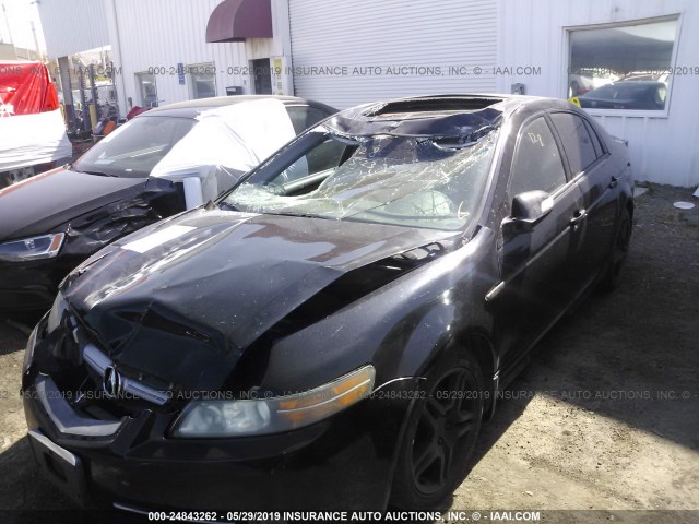 19UUA66237A024518 - 2007 ACURA TL BLACK photo 2