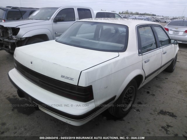 3G4AG54N9NS624734 - 1992 BUICK CENTURY SPECIAL WHITE photo 4