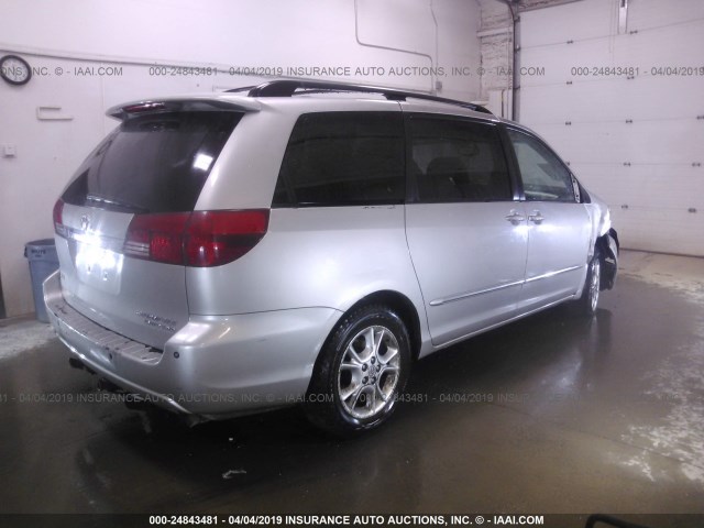 5TDBA22C04S022155 - 2004 TOYOTA SIENNA XLE/XLE LIMITED SILVER photo 4