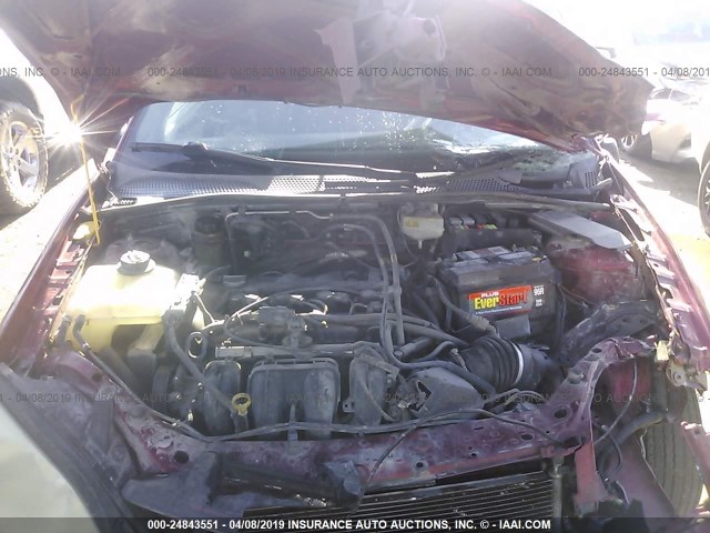 3FAFP31N45R114503 - 2005 FORD FOCUS ZX3 RED photo 10