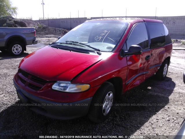 2B4FP25B9WR854010 - 1998 DODGE CARAVAN RED photo 2