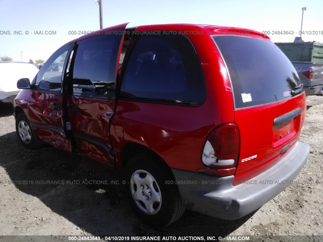 2B4FP25B9WR854010 - 1998 DODGE CARAVAN RED photo 3