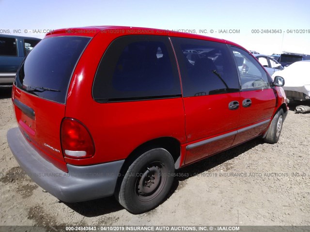 2B4FP25B9WR854010 - 1998 DODGE CARAVAN RED photo 4