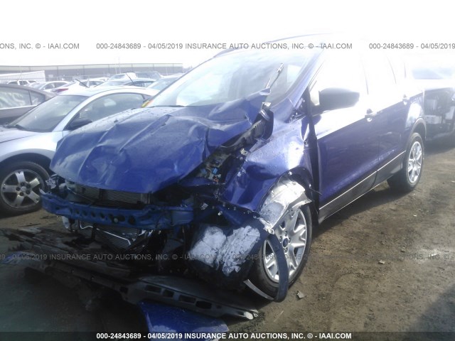 1FMCU0F78EUB95525 - 2014 FORD ESCAPE S BLUE photo 2