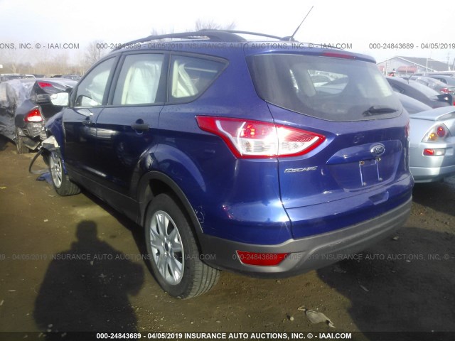 1FMCU0F78EUB95525 - 2014 FORD ESCAPE S BLUE photo 3