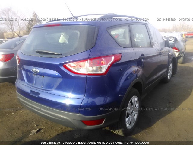 1FMCU0F78EUB95525 - 2014 FORD ESCAPE S BLUE photo 4