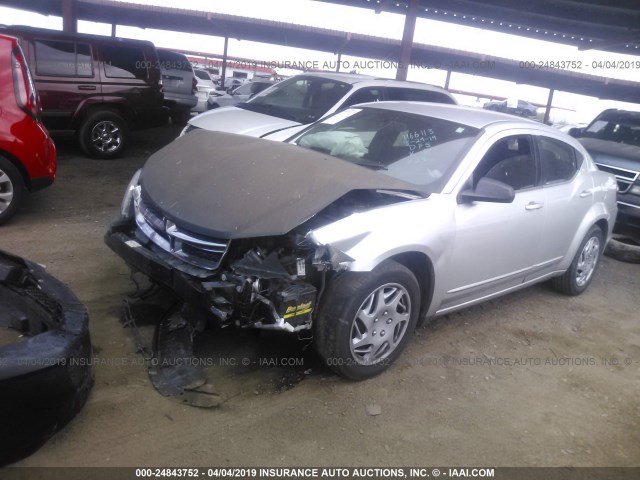 1B3BD4FB2BN520950 - 2011 DODGE AVENGER EXPRESS SILVER photo 2