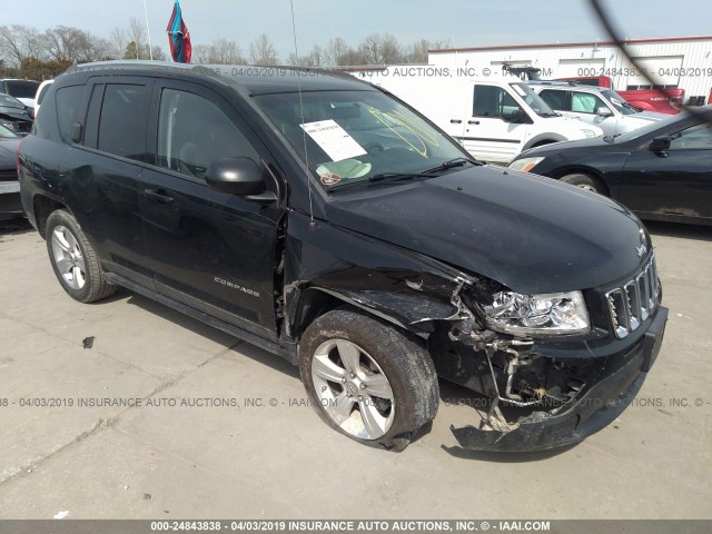 1C4NJCBA0CD678027 - 2012 JEEP COMPASS SPORT BLACK photo 1