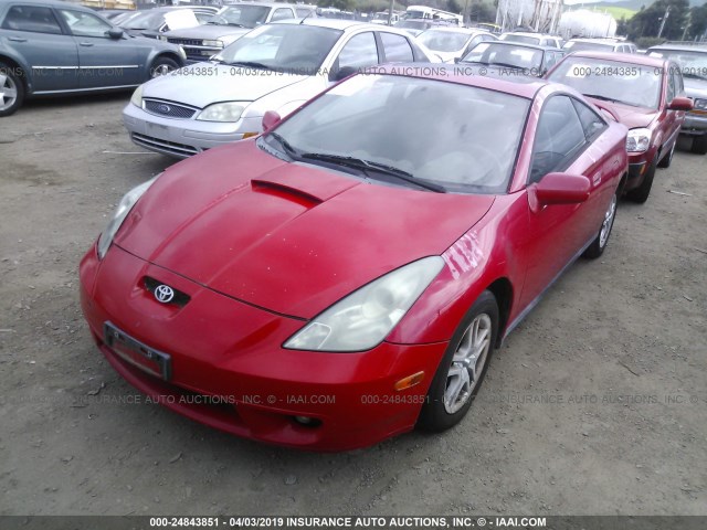 JTDDR32T710103899 - 2001 TOYOTA CELICA GT RED photo 2