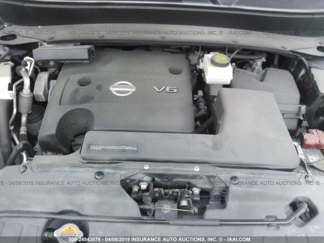 5N1AR2MM6GC639782 - 2016 NISSAN PATHFINDER S/SV/SL/PLATINUM GRAY photo 10