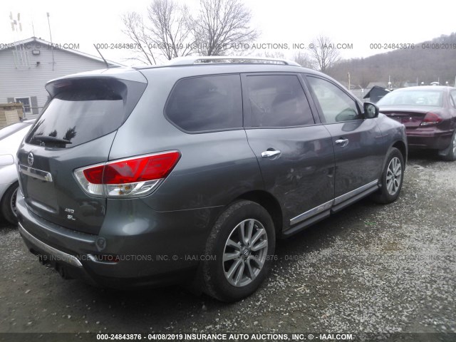 5N1AR2MM6GC639782 - 2016 NISSAN PATHFINDER S/SV/SL/PLATINUM GRAY photo 4