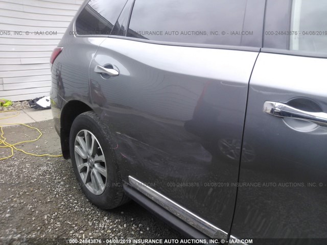 5N1AR2MM6GC639782 - 2016 NISSAN PATHFINDER S/SV/SL/PLATINUM GRAY photo 6