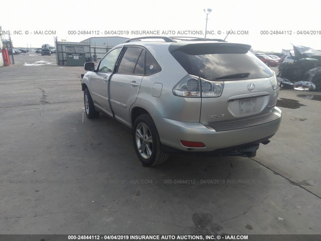 JTJHW31U872015815 - 2007 LEXUS RX 400H SILVER photo 3