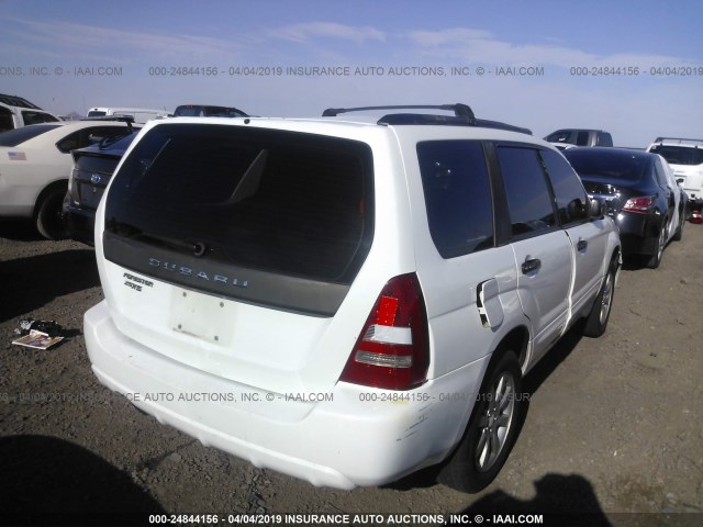 JF1SG65645H708948 - 2005 SUBARU FORESTER 2.5XS თეთრი ფოტო 4