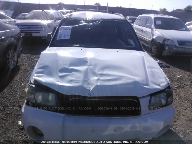JF1SG65645H708948 - 2005 SUBARU FORESTER 2.5XS თეთრი ფოტო 6
