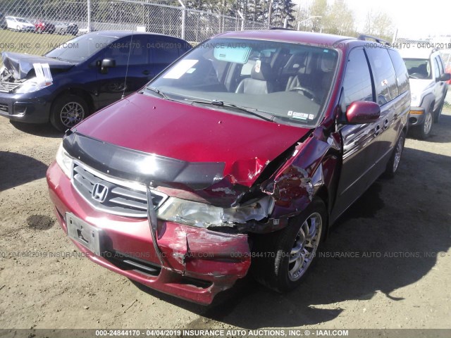 2HKRL18052H510990 - 2002 HONDA ODYSSEY EXL RED photo 2