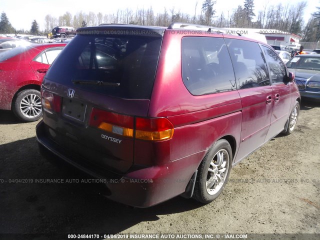 2HKRL18052H510990 - 2002 HONDA ODYSSEY EXL RED photo 4