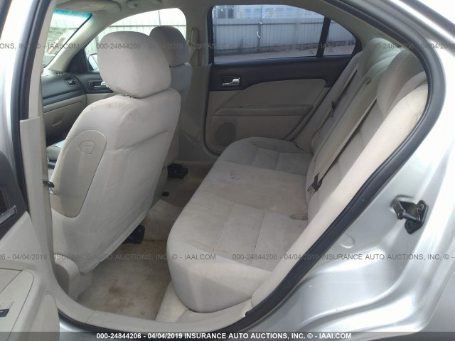 3FAHP06Z57R259684 - 2007 FORD FUSION S SILVER photo 8