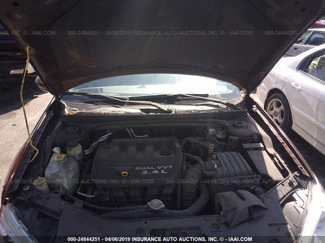 1C3CCBAB5DN648267 - 2013 CHRYSLER 200 LX BROWN photo 10