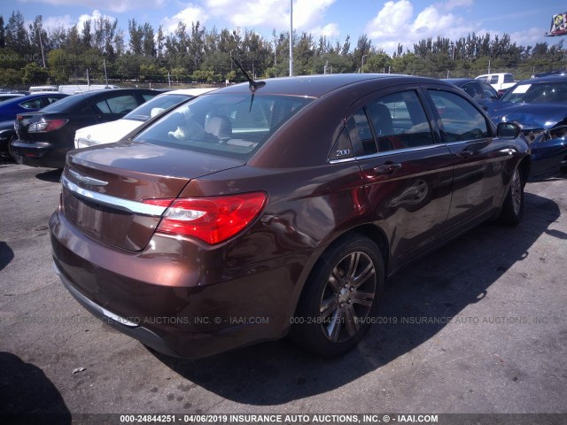 1C3CCBAB5DN648267 - 2013 CHRYSLER 200 LX BROWN photo 4