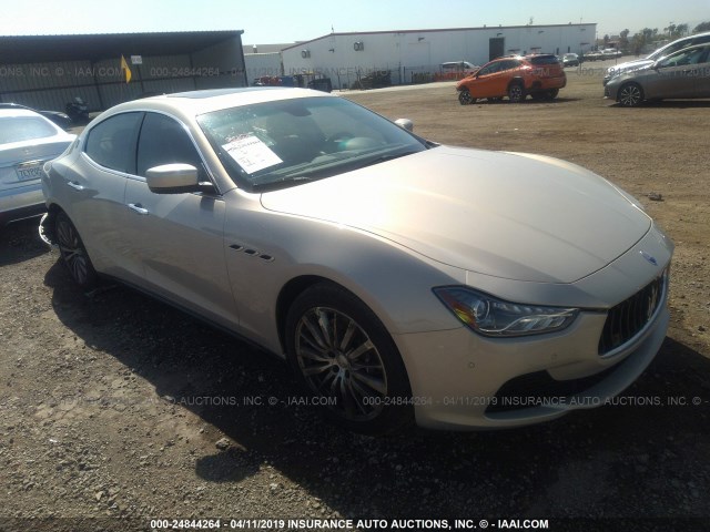 ZAM57XSAXF1137218 - 2015 MASERATI GHIBLI SILVER photo 1