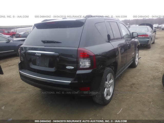 1C4NJCEA3ED663035 - 2014 JEEP COMPASS LATITUDE BLACK photo 4