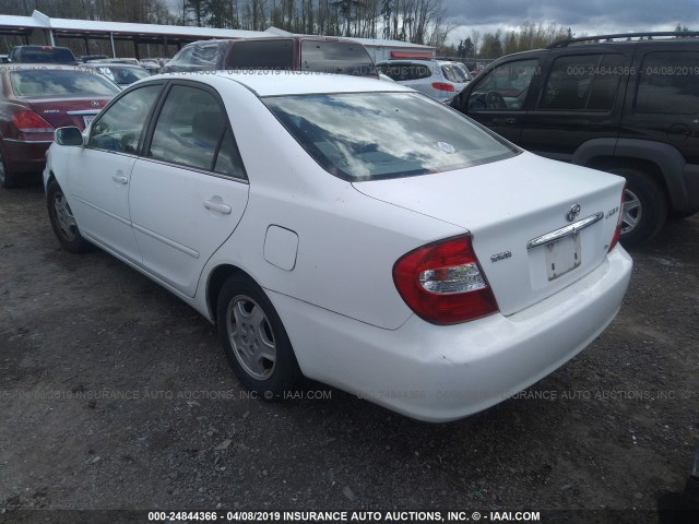 4T1BF32K23U038524 - 2003 TOYOTA CAMRY LE/XLE/SE WHITE photo 3