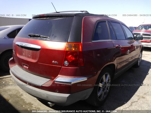 2A8GM68X47R149107 - 2007 CHRYSLER PACIFICA TOURING MAROON photo 4