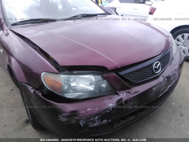 JM1BJ225021615817 - 2002 MAZDA PROTEGE DX/LX/ES BURGUNDY photo 6